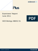 2011 June Edexcel Examiner Reports BIO Unit 2