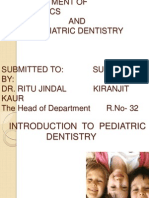 Introduction To Pediatric Dentistry