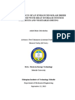 Thesis Paper On Performance of Enhanced Solar Dryer Integrated With Heat Storage System For Fruits & Vegetables Drying