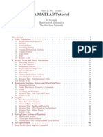 A MATLAB Tutorial: Ed Overman Department of Mathematics The Ohio State University