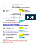 Belt & Pulley Calculator