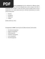 Strategic Human Resource Management Has Been Categorised by Different Scholars