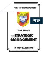 Notes: Strategic Management MBA 2008-09 