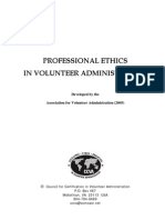 Professional Ethics in Volunteer Administration-2006