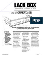 Sync/Async Fibre Optic Modem: Key Features