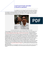 8 Reasons Why The Pork Barrel Funds and Other Presidential Funds Should Be Abolished