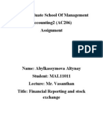 Paris Graduate School of Management Accounting2 (AC206) Assignment