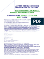 Letter To Collection Agency On Medical Account Reporting As Paid Dispute Letter For Both