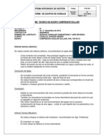 Informe Tecnico Compresor Auxiliar Sullair, Andina.