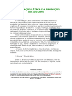 Fermentação Lática e A Produção Do Iogurte