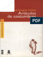 Artículos de Costumbre - José Joaquín Vallejos