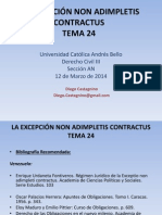 Tema 24 - La Excepción Non Adimpletis Contractus