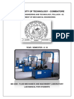 Fluid Mechanics and Machinery - Lab Manual