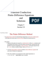 Transient Conduction: Finite-Difference Equations and Solutions