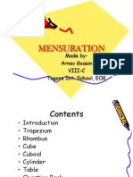 Mensuration: Made By-Arnav Gosain Viii-C Tagore Int. School, EOK