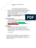 Application of Mathematics in Social Sciences