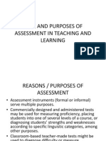 2 - Role and Purposes of Assessment in Teaching and Learning