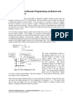 Chapter 12: Integer/Discrete Programming Via Branch and Bound