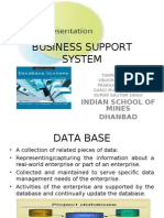 Business Support System: Indian School of Mines Dhanbad