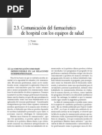 Comunicacion Del Farmaceutico de Hospital Con Los Equipos de Salud