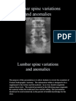 Lumbar Spine Anomalies