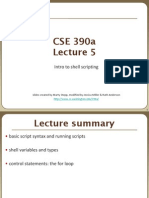 CSE 390a: Intro To Shell Scripting