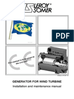 Generator For Wind Turbine: Installation and Maintenance Manual