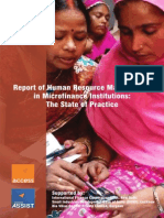 Report On Human Resource Management in MFIs A State of Practice