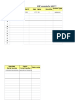 FM Template For Wo/Tt: No. Tts-Wos Number Site Id Item Name Qunaitity Action Type