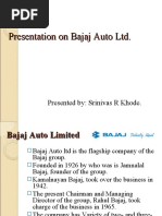 Presentation On Bajaj Auto LTD