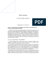 Thomas Romer, 03. Le Dieu Yahve. 1. Ses Origines, Ses Cultes, Sa Transformation en Dieu Unique