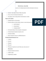 Overview of Financial Analysis