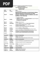 Academic Calendar For Undergraduate Programs