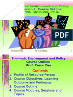 Public Policy Course Outline Prof. Tarun Das