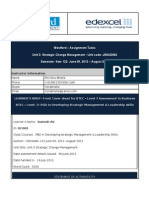 Westford - Assignment Tasks Unit 3: Strategic Change Management - Unit Code: J/602/2062 Semester: Sem 122: June 09, 2012 - August 2012