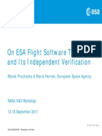 On ESA Flight Software Testing and Its Independent Verification