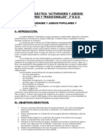 Unidad Didáctica Juegos Populares y Tracicionales 2º E.S.O.