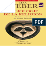 WEBER, Sociologie de La Religion (Champ Flammarion)