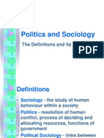 Politics and Sociology: The Definitions and Its Methodology