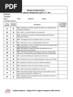 Avaliação Diagnóstica 7 Ano