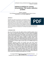 Spreadsheet Modelling For Solving Combinatorial Problems: The Vendor Selection Problem