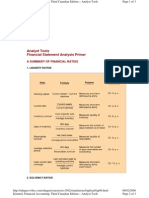 Summary of Financial Ratios