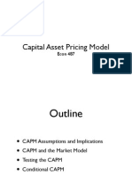 Capital Asset Pricing Model: Econ 487