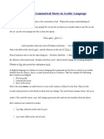 Nahw The Grammatical States in Arabic Language