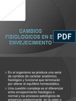 Cambios Fisiologicos en El Envejecimiento