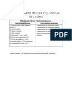 Propiedades Físicas y Químicas Del Agua