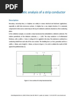 Electrostatic Analysis of A Strip Conductor: Description