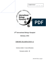 15 International Biology Olympiad Brisbane, 2004: Competitor #