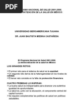 El Programa Nacional de Salud 2001-2006