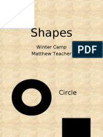 Shapes: Winter Camp Matthew Teacher